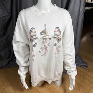 Vintage Bird Graphic Sweatshirt Womens XL
